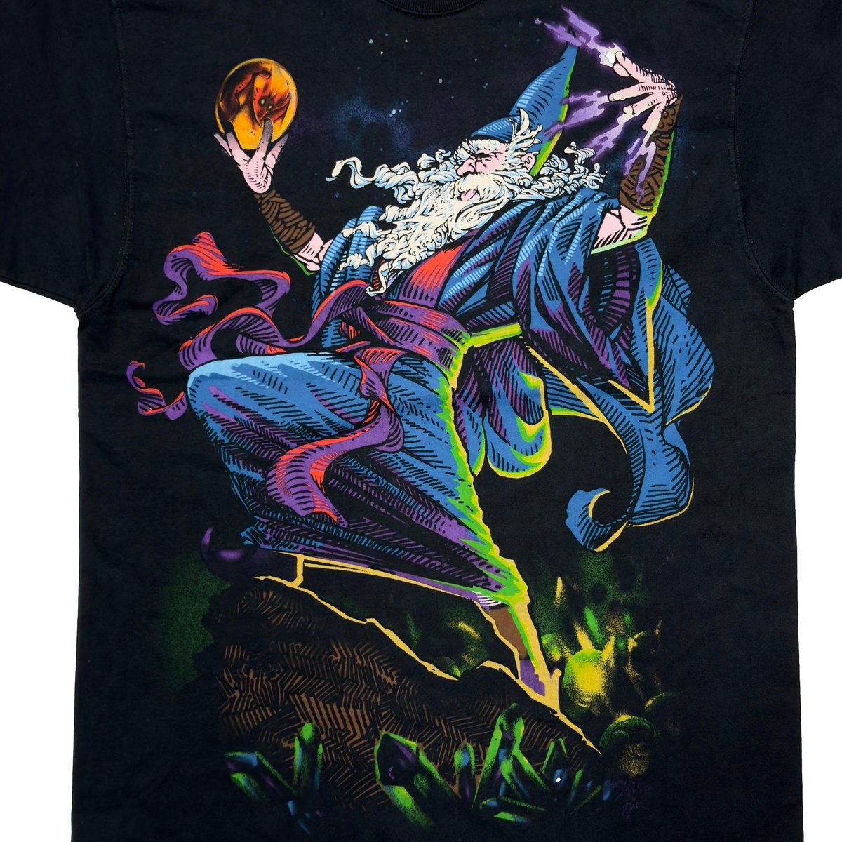 LIQUID BLUE WIZARD & DRAGON 1997 LARGE 7314 | g