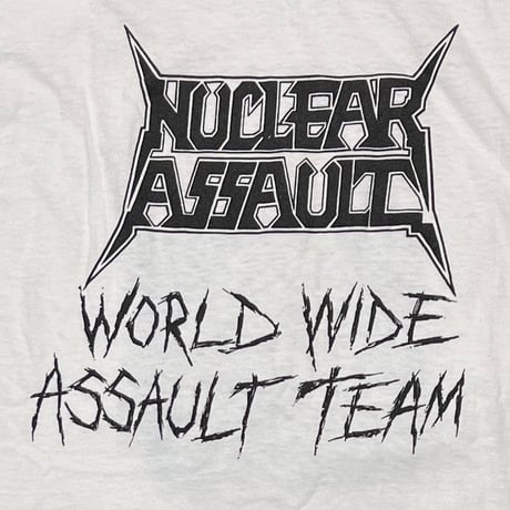 NUCLEAR ASSAULT ONLY THE STRONG SURVIVE WHITE SCREEN STARS XL 2902