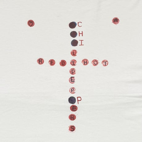 RED HOT CHILI PEPPERS FRONT RED CROSS LOGO WHITE GINAT XL 8046