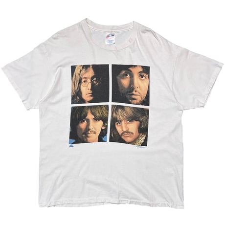 BEATLES MEMBER PHOTO ROCK EXPRESS WHITE HANES XL 5190