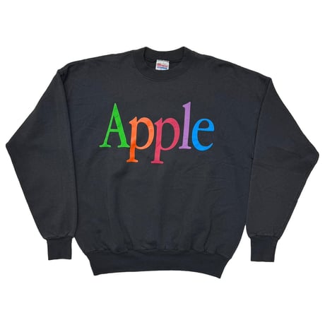 Apple MULTI COLOR LOGO CREWNECK SWEAT BLACK HANES XL 4275