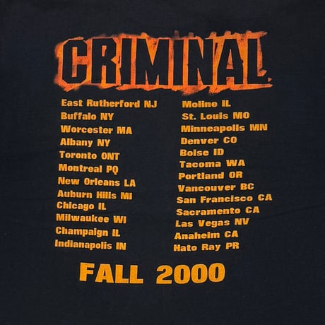 EMINEM CRIMINAL FALL 2000 ALL SPORT XL 2885