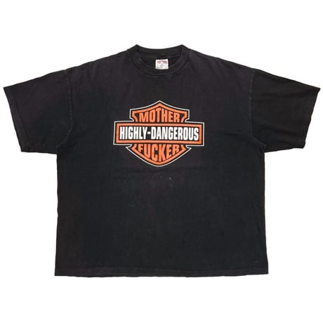 OLD & VINTAGE HIGHLY-DANGEROUS MOTHER FUCKER EMBLEM PARODY SOF TEE XXL 3095