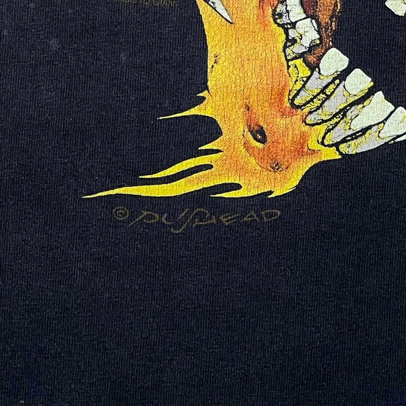 METALLICA 1994 PUSHEAD SIDE FLAME SKULL SOF TEE