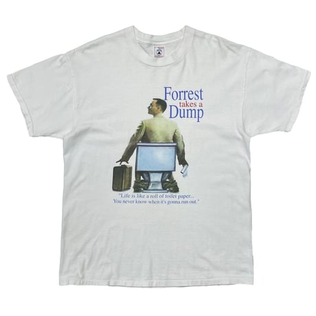 OLD&VINTAGE FORREST TAKES A DUMP FORREST GUMP PARODY WHITE DELTA LARGE 9106