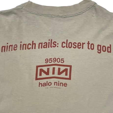 NINE INCH NAILS 1994 HALO TEE SAGE GREEN FITS XL 8537