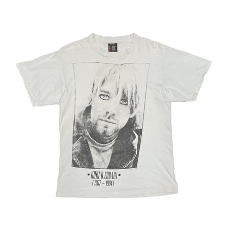 NIRVANA VINTAGE KURT COBAIN MEMORIAL TEE GIANT LARGE 0813