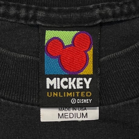 DISNEY VINTAGE MICKEY MIRROR BLACK GREEN MEDIUM 0074