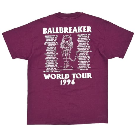 AC/DC BALL BREAKER WORLD TOUR 1996 BURGUNDY ANVIL XL 6314