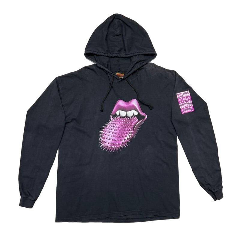 ROLLING STONES SPIKE TONGUE PURPLE HOODIE LS BR