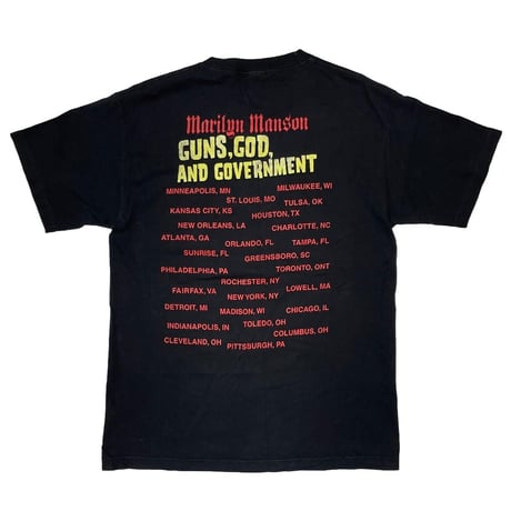 MARILYN MANSON GUNS GOD GOVERNMENT TOUR 2000 ALSTYLE LARGE 0766