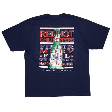 RED HOT CHILI PEPPERS ROLLING ROCK TOWN FAIR NAVY GILDAN XL 3119