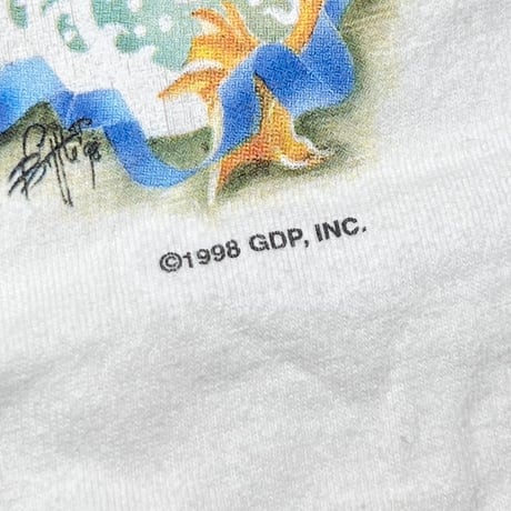 GRATEFUL DEAD ROSE Y2K WHITE LIQUID BLUE LARGE 1470