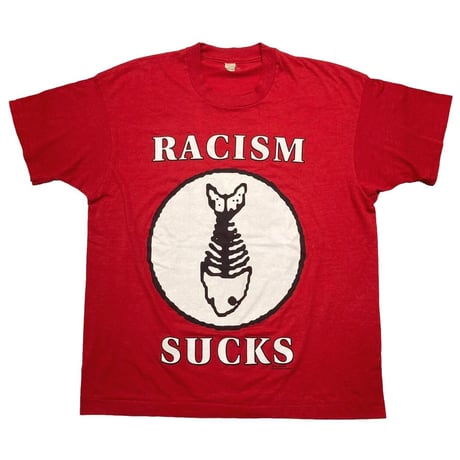 FISHBONE 1991 RACISM SUCKS TEE RED SCREEN STARS XL 9781