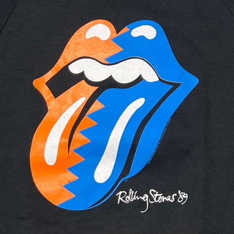 ROLLING STONES THE NORTH AMERICAN TOUR 1989 CREWNECK SWEAT FRUIT OF THE LOOM LARGE 2906