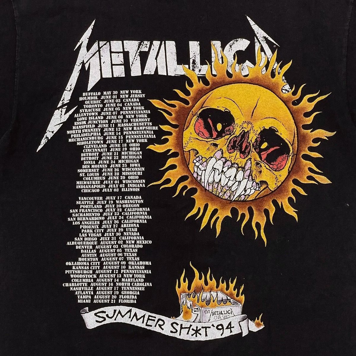 最安値下げ‼️METALLICA PUSHEAD 1994 SUMMER XL