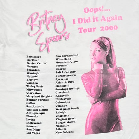 BRITNEY SPEARS Oops!… I Did it Again Tour 2000 GILDAN XL 9166