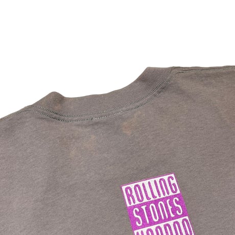 ROLLING STONES PURPLE LIP & SPIKE TONGUE VOODOO LOUNGE CHARCOAL BROCKUM LARGE 5451