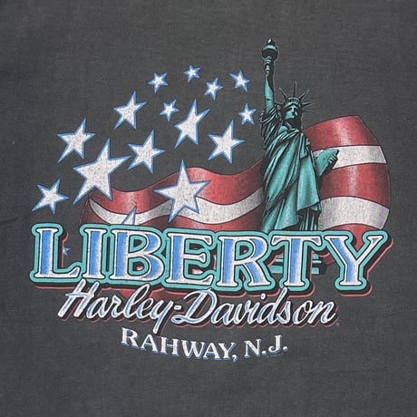 HARLEY DAVIDSON EMBLEM BACK STATUE OF LIBERTY HANES XL 0730
