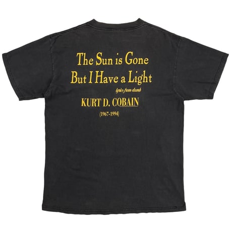 NIRVANA 1995 KURT COBAIN MEMORIAL THE SUN IS GONE GINAT BY TULTEX XL 0276