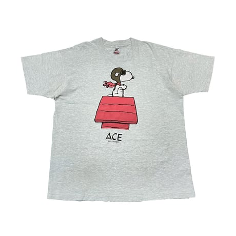 PEANUTS ACE SNOOPY GREY FRUIT OF THE LOOM XL 4394