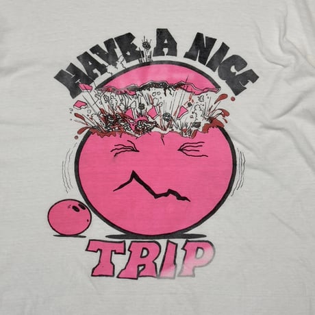 OLD & VINTAGE BOMB SMILE HAVE A NICE TRIP WHITE XL 5014