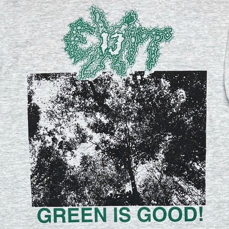 EXIT-13 GREEN IS GOOD! LS ASH GREY SCREEN STARS LARGE 3152