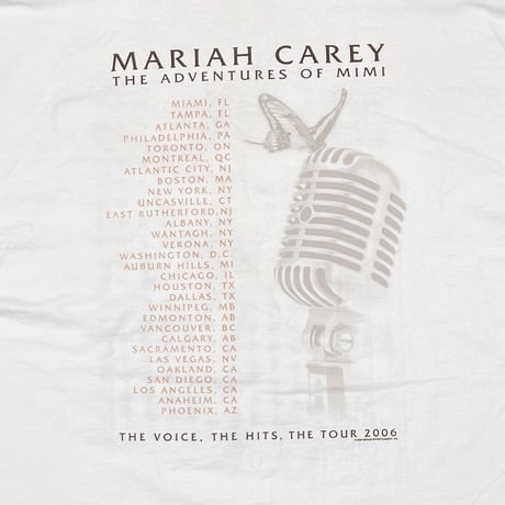 MARIAH CAREY 2006 THE ADVENTURES OF MIMI WHITE HANES XL 7793