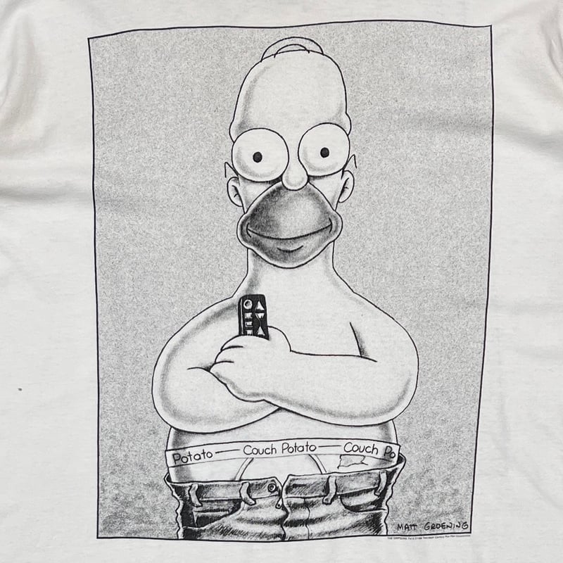 THE SIMPSONS CK PARODY HOMER WHITE XL 3658 | gr