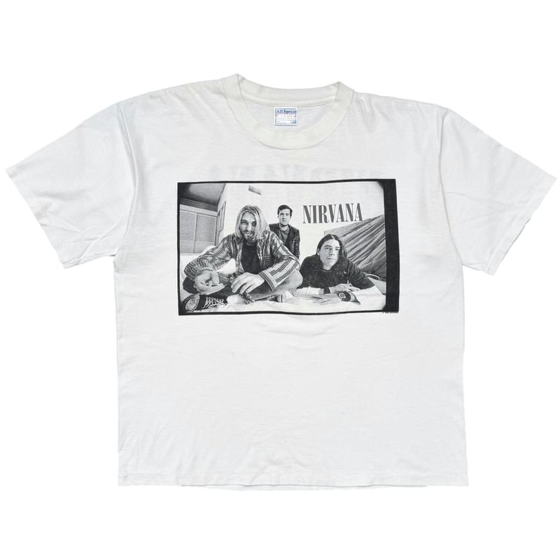 ミュージシャン NIRVANA 1996 MONOCHROME PORTRAIT DELTAXL NIRVANA 1996 MEMBER PORTRAIT WHITE ALLSPORT XL