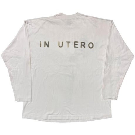 NIRVANA IN UTERO LS WHITE SCREEN STARS XL 8334