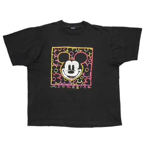 DISNEY VINTAGE NEON PRINT CLASSIC MICKEY FITS LARGE 2892