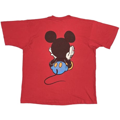 DISNEY VINTAGE MICKEY MOUSE LINK PRINT RED FITS XL 3171