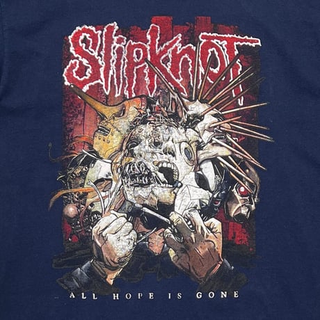 Slipknot ALL HOPE IS GONE SHAVED MASK NAVY GILDAN LARGE 8212
