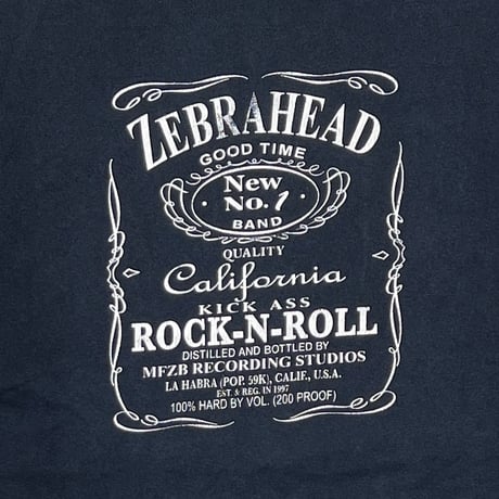 ZEBRAHEAD Y2K JACK DANIEL PARODY FRUIT OF THE LOOM LARGE 2647