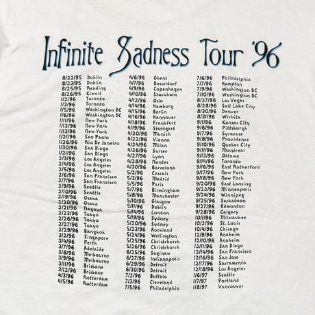 THE SMASHING PUMPKINS INFINITE SADNESS TOUR 1996 WHITE GILDAN XL 0314