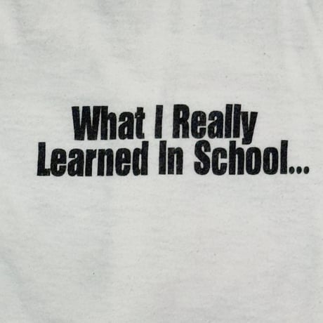 OLD & VINTAGE 1994 What I Really Learned In School BEERS SUBJECTS WHITE XL 6756