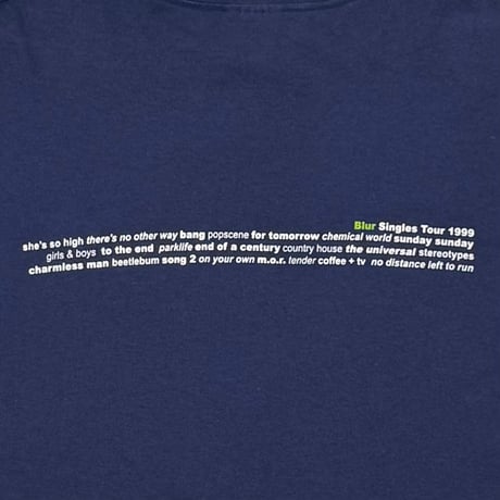 blur SINGLES TOUR 1999 NAVY SCREES STARS XL 0053