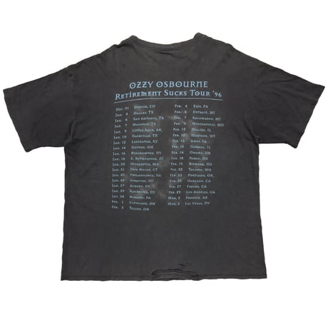 OZZY OSBOURNE RETIREMENT SUCKS TOUR '96 TOUCH OF GOLD XL 5258
