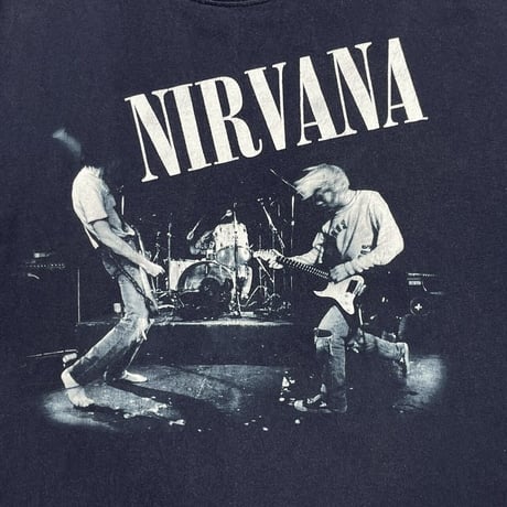 NIRVANA FROM THE MUDDY BANKS OF THE WISHKAH JACKET TEE NAVY ANVIL LARGE 3681