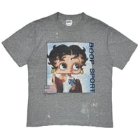 BETTY BOOP BOOP SPORT POLO PARODY GREY TEEJAYS LARGE 5561