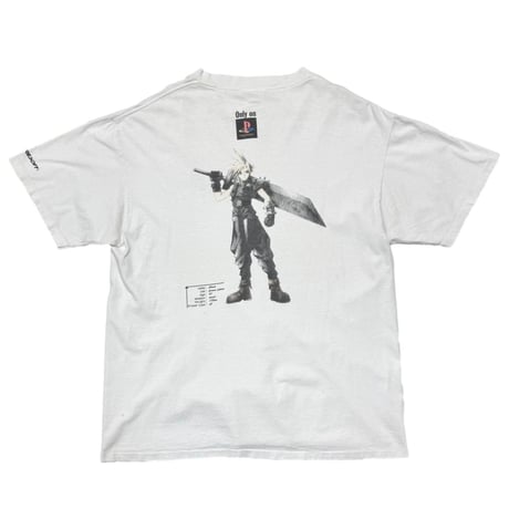 FINAL FANTASY 7 CLOUD ONLY ON PLAYSTATION WHITE ONEITA XL 9437