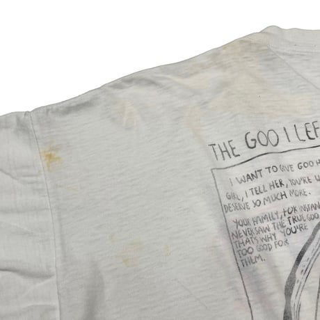 SONIC YOUTH THE GOO I LEFT BEHIND WHITE FITS XL 7239