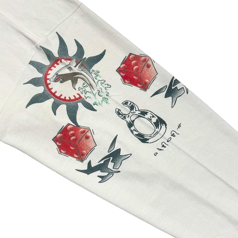 DENNIS RODMAN TATTOO LS WHITE XL 0467 | greatLA