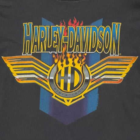 HARLEY DAVIDSON 	ARM FLAME BACK RED EMBLEM MILWAUKEE 1993 MEDIUM 4042
