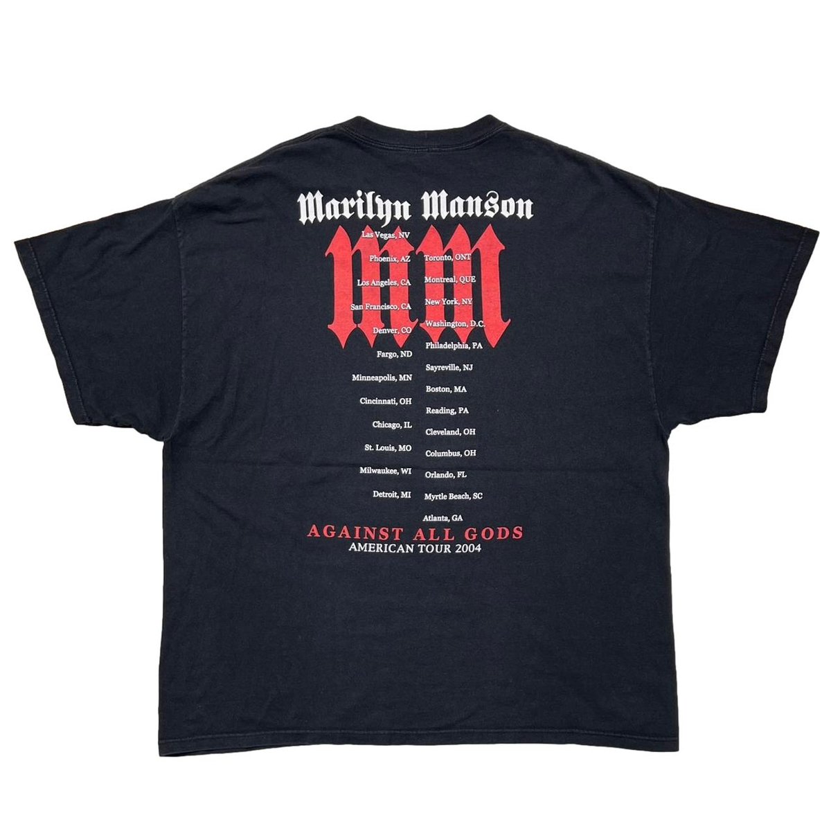 ミュージシャン Marilyn Manson Against All Gods Tour 04 MARILYN MANSON 2004 AGAINST ALL GODS TOUR TENNE
