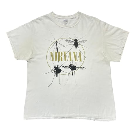NIRVANA BUGS TEE WHITE GILADN LARGE 5807
