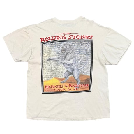 THE ROLLING STONES BRIDGES TO BABYLON TIOUR 97-98 WHITE DELTA XL 0762