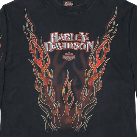 HARLEY DAVIDSON RED V FLAME TEXAS EMBLEM LS LARGE 5964