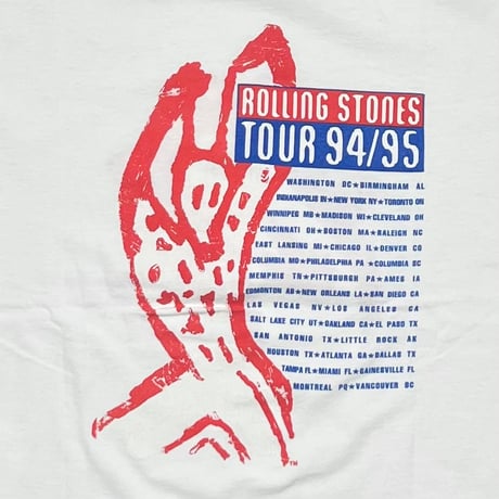 THE ROLLING STONES VOODOO LOUNGE CANADA TONGUE WHITE BROCKUM LARGE 5540
